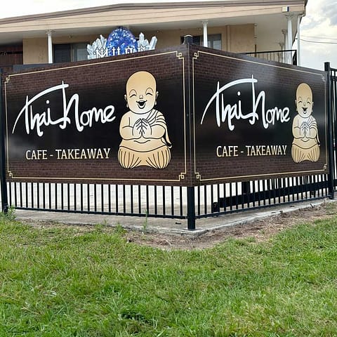 ACM Signs - screw fixed outdoor signage for Thai Home Loganholme