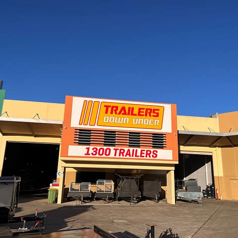 Large Premises Signage vinyl prints on ACM for Trailers Down Under