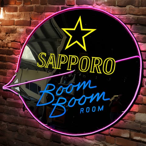 Sapporo Boom Boom Room Illuminated Sign Night Feast 2024 Brisbane Powerhouse