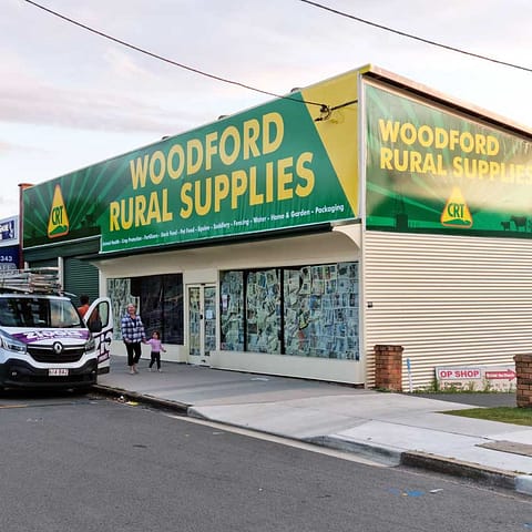 Building Signage for Woodford Rural Supplies by Ziggi's Print & Signs, Loganholme