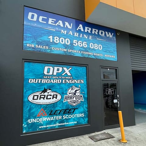 Door and Window Signage for Gold Coast Businesses - Ocean Arrow Marine