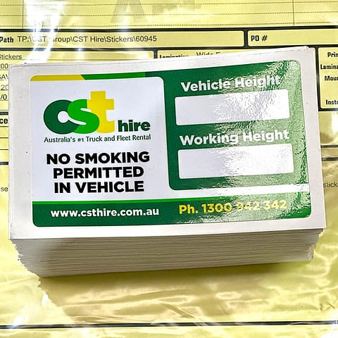 Laminated vinyl stickers for vehicles - design and print by Ziggi's Print & Signs