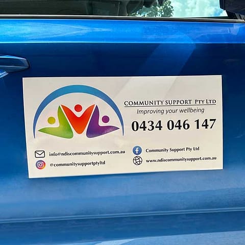 Vehicle Magnets for NDIS Community Care