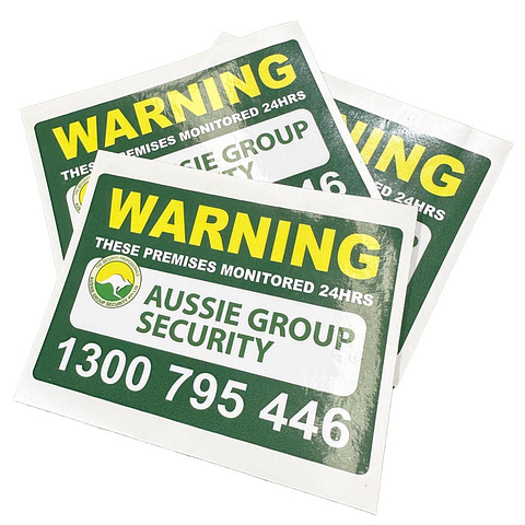 Warning Stickers: self adhesive vinyl stickers for indoor and outdoor use