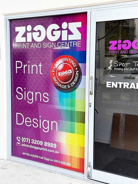 Door and Window Signage for Brisbane Businesses - Ziggi's Print & Signs, Loganholme