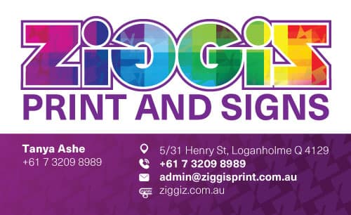 Business Cards - ZIGGIZ - Ziggis Print And Signs